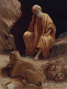 Daniel in the den of lions by Philip Richard Morris